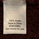 SO Burgundy Cable Crew Neck Long Sleeve Sweater Size L Photo 9