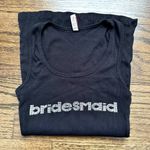 Bridesmaid Womens 3D Black Tank Top Shirt Size Large Wedding Party Bridal Shower Photo 5
