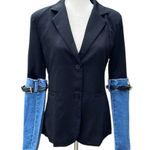 Loragal hybrid denim buckle blazer Black Photo 1