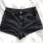 Topshop Black  High Rise Jean Shorts Photo 0