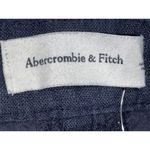 Abercrombie & Fitch NWT  Navy Blue Linen Pocket Cargo Pants Wide Leg Pants Size S Photo 2