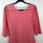 Badgley Mischka  pink laced‎ bodycon dress Photo 1