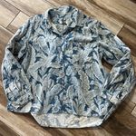 Pilcro and the Letterpress  sigourney corduroy button down blue patterned large shirt Photo 2