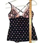 Seafolly Inka Gypsy Black/Pink V-Neck Tankini, Size 6 Photo 7