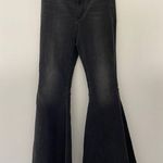 Free People Groovy 70s Style Low Rise Super Flare Bell Bottoms Raw Hem size 28 Photo 0