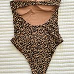 Aerie leopard print one piece swimsuit size medium Photo 1