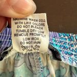 Vintage Gepetto Patchwork Floral Palm Tree Print Cropped Pants S Blue Photo 9