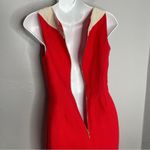 Kate Spade  NEW YORK Linen Dress Womens Size 2 Cherry Red Sheath Holiday Formal Photo 7