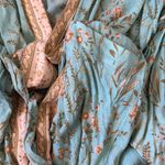 Spell & the Gypsy Collective Maisie Maxi Kimono Robe Vintage Turquoise Size S/M Green Photo 7