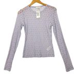 frame denim FRAME NWT $198 Crewneck Long Sleeve Mesh Top M Photo 0