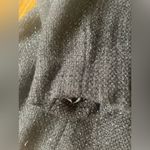 Laura Ashley blazer career black silver metallic lined pockets long sleeve Bin C Photo 7