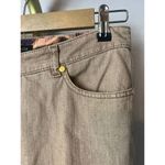 Escada Metallic Tobacco Brown Glitter Side Stripes Jeans Sz. 34 (US XS) Tan Photo 2