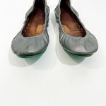 Tieks  Packable Leather Ballet Flats in Metallic Pewter Silver Photo 2