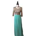 Red Clover Boutique Mint Green Sequin Formal Small Gold Photo 1