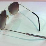 Ted Baker Gold Floral Brown Lense Aviator Sunglasses w/Case B611 58 13 140MM Photo 3