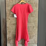 NWT Manta Del Lago Short Sleeve Dress Small Peach Boho Shark Bite Hem Orange Photo 3