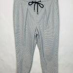 Madeline & Monroe Windowpane Check Print Cream Black Drawstring Sz Large Photo 4