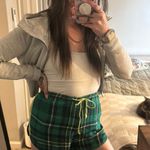 Target Green Plaid Flannel Sleep Shorts Photo 0