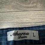 Authurna Denim Blue Pearled Mini Distressed Summer Skirt 5 Photo 6