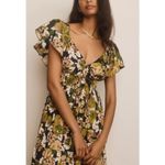 Anthropologie  Moon River V-Neck Shirred Midi Dress NWT Sz. M Photo 1