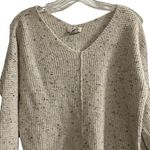 Ruby Moon  Women's V-Neck Knit Sweater Ivory Confetti Size M Photo 1