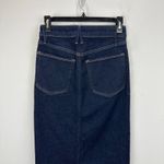 Good American Front Slit Stretch Denim Midi Skirt Indigo Blue Size 4/27 NWT Photo 5