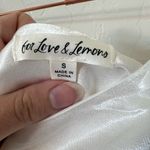 For Love & Lemons Satin strapless white dress Photo 2