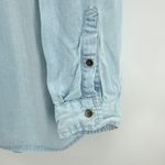 DAILY RITUAL Women's XL Light Blue Chambray Button Down Long Sleeve Shirt Photo 3