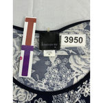 Womans Lavender Sky Blouse XL Blue White Floral Peek A Boo Sleeves Flowy Photo 2