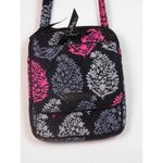 Vera Bradley Quilted Black/Gray/Pink Small Crossbody Purse Adjustable Strap Zip Photo 1