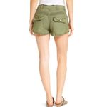 Free People  Bohemian Denim Shorts Buttons fly crochet green SIZE 0 NWOT Photo 6