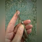 Vintage chain link metal adjustable waist belt, size medium Silver Photo 5