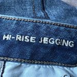 American Eagle  Hi Rise Jeggings Womens 6 Denim Super Stretch Ripped Blue Jeans Photo 5