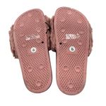 Jeffery D Womens Slide Sandals Faux Fur Rubber Slip On Blush Pink Size 8 Photo 3