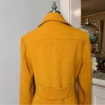 Calvin Klein NWT  Single Breasted Wool Pea Coat Winter Dress Coat Mustard Size 6 Photo 7