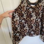 WD•NY EUC | WD.NY women’s leopard print sheer layer drapey long tier tank blouse large Photo 1
