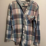 BKE  Hooded Flannel Button Down Photo 0