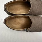 SOUL Naturalizer Turner Taupe Slip On Sneaker Perforated Side Zip Shoes Womens 8 Brown Photo 3