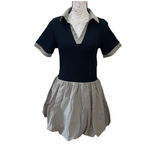 Say What? Say What NYC Cotton Black and Khaki Green mini Dress Bubble skirt Sz XL Photo 1