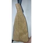 Victoria's Secret Straw Beach Tote Bag Large Weekender Travel Logo Blue Beige Photo 5