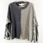 Vintage Havana Long Sleeve Crewneck Colorblock Sweater Green Gray Medium Photo 0