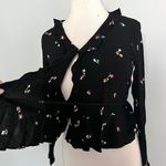 Rails Simone Kyoto Black floral Long Sleeve Blouse Top Photo 7