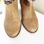 OTBT  Belfair Tan Leather Zip Up Embellished Ankle Boots Size 6 Photo 3