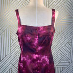 Cinq a Sept Alexa Dress Tie Dye Satin Midi Hippie Boho Slits Size 4 Pink Photo 3