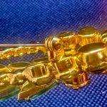 Juliana D&E  Green Yellow Rivoli Prong Set Rhinestone Stacked Leaf Pin Brooch 4”  Photo 6