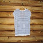 Theory NWT  Low Back Striped Pullover Knit Top Photo 1