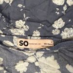 SO  slate blue floral circle flowy boho skirt women's size L Photo 4