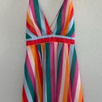 VICI taste the rainbow striped criss cross flowy v neck mini dress sundress Photo 3