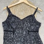 Torrid  Dark Grey Leopard Mesh Midi Dress Sleeveless V-Neck Fairygoth Size 1X Photo 3