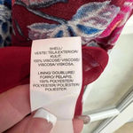 Lucky Brand  Red Wine Bohemian Floral Maxi Dress Off The Shoulders Size L Large Photo 12